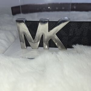 Michael Kors Black Belt with Silver Buckle